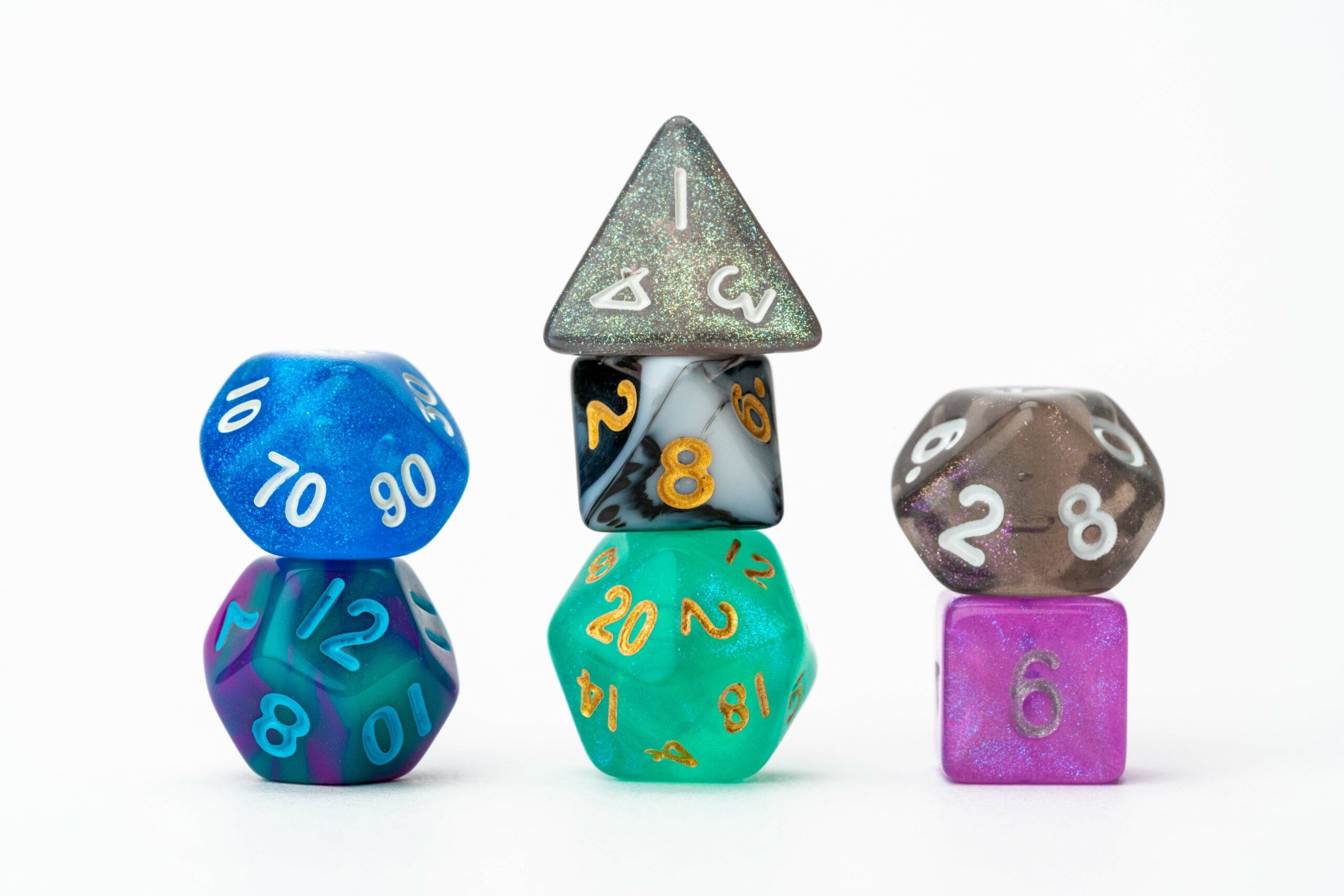 Mystery Misfit Mini Polyhedral Dice (Single Pack with 2 Full Sets)