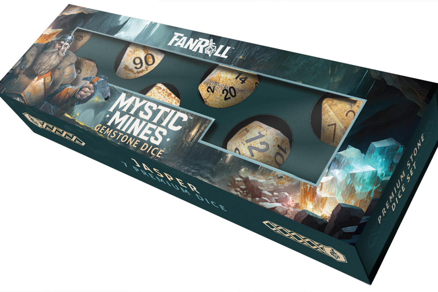 Mystic Mines 16mm Stone Poly Dice Set: Picture Jasper – FanRoll