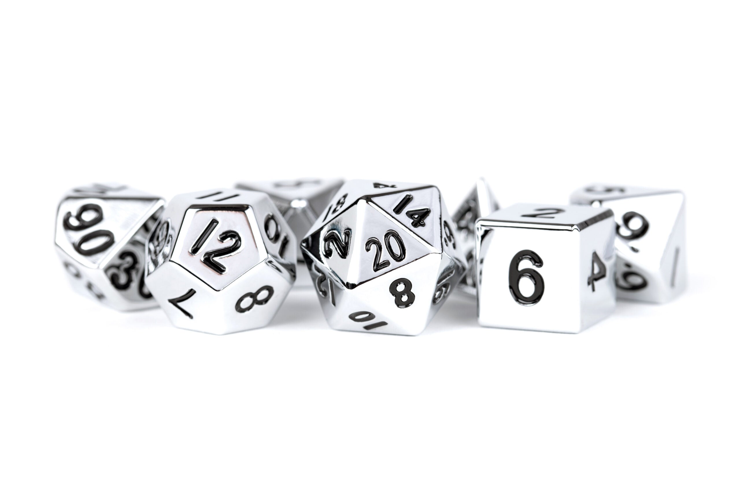 Silver 16mm Polyhedral Dice Set