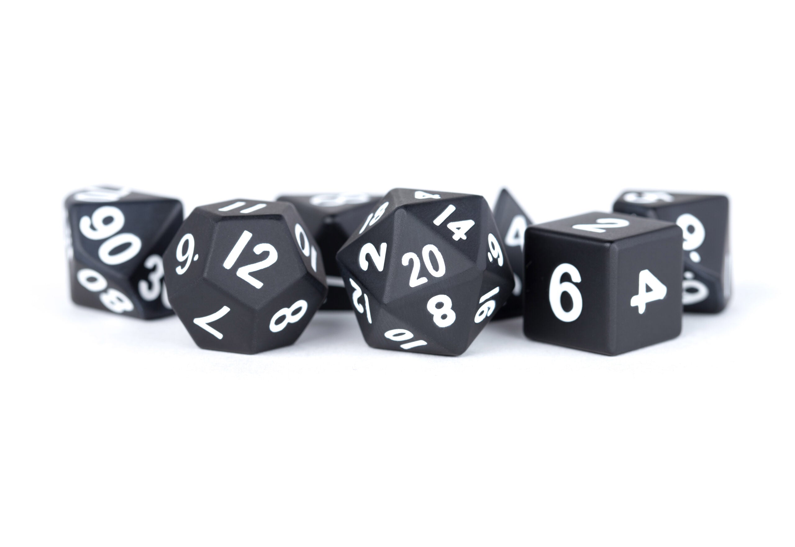 Black 16mm Polyhedral Dice Set