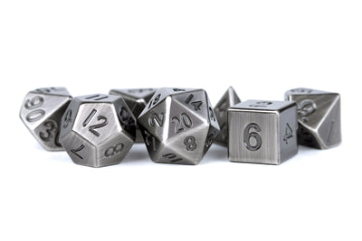 Antique Silver 16mm Polyhedral Dice Set, image 6