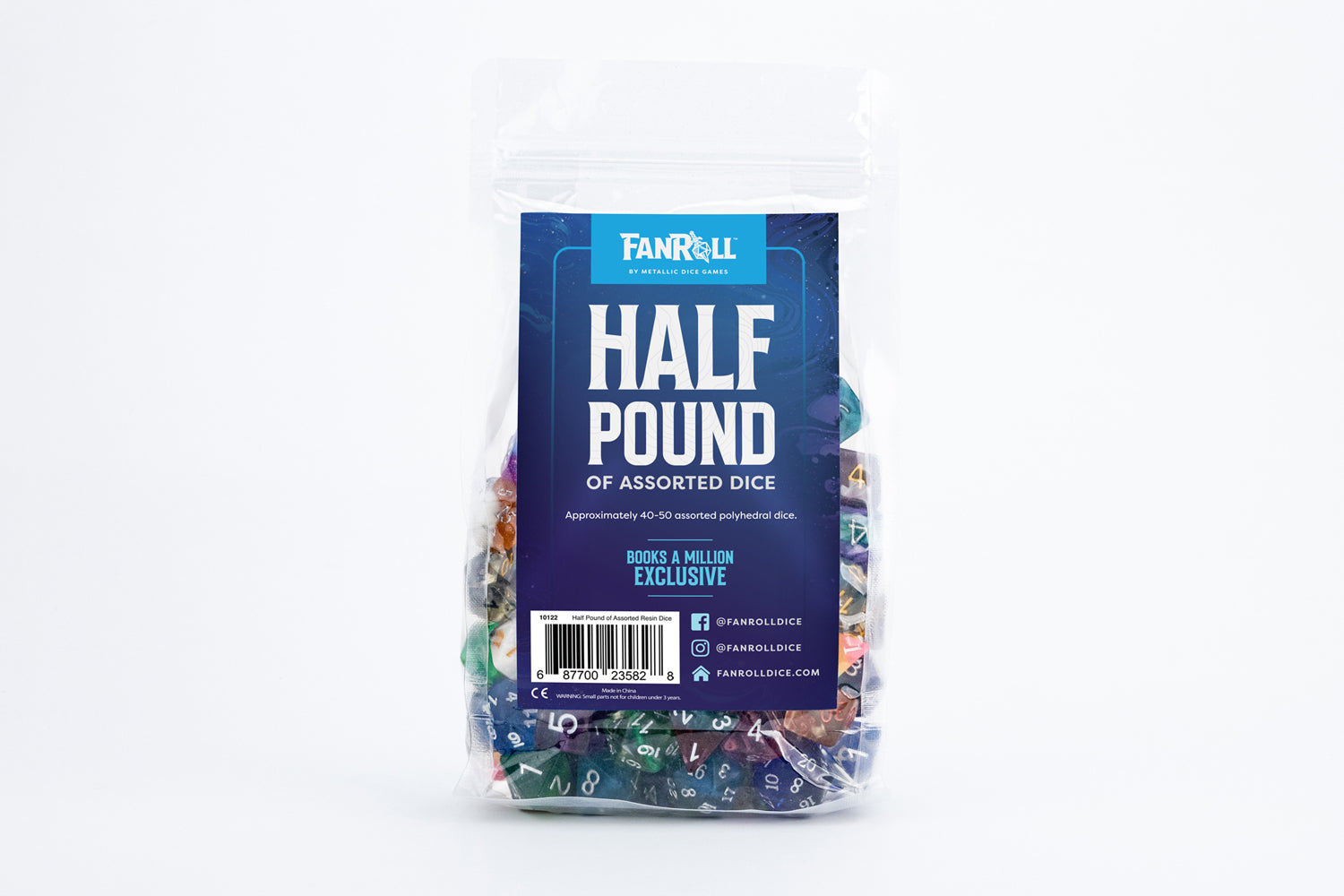 Half Pound of Assorted Resin Polyhedral Dice