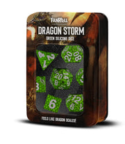 Dragon Storm Silicone Dice Set: Green Dragon Scales