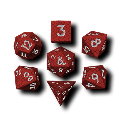 D&D Dragonscale Red Silicone Dice