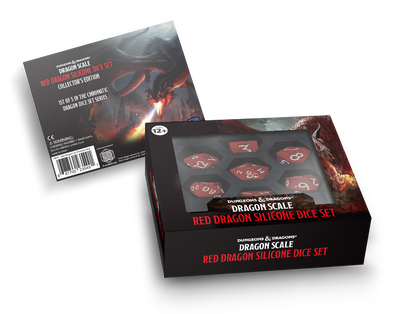 D&D Dragonscale Red Silicone Dice
