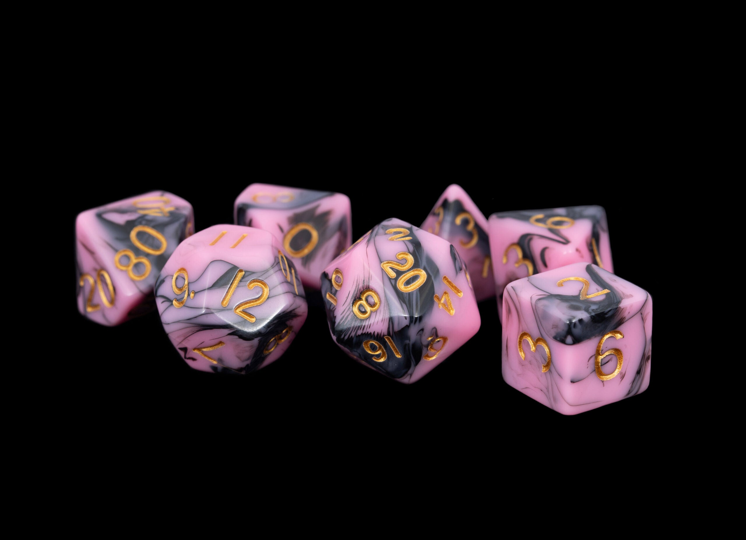 pink and black marble