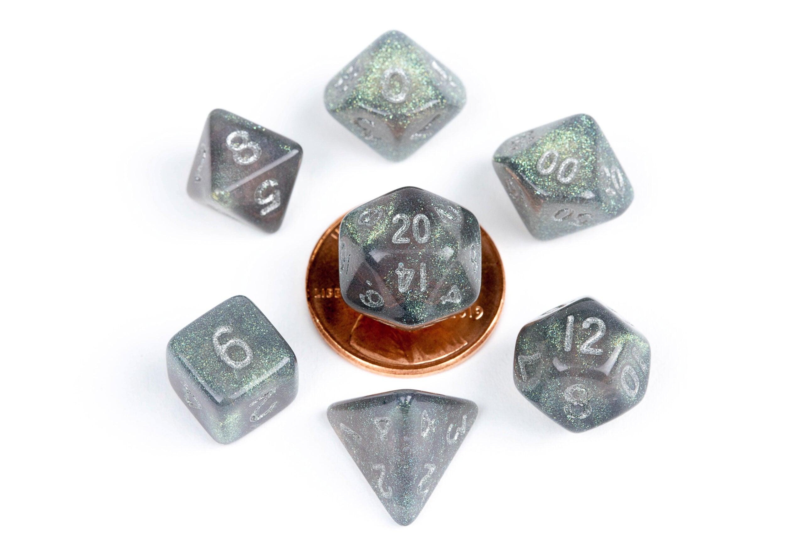 mini stardust gray silver nubmers
