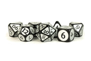 black with silver enamel