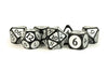 black with silver enamel