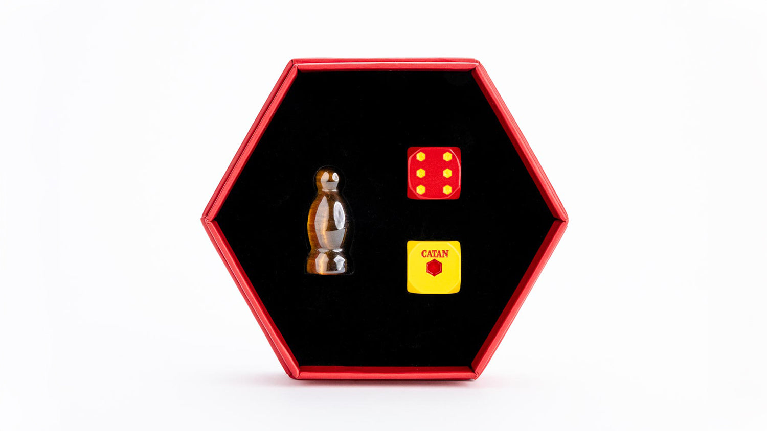 CATAN® Premium Robber & Metal Dice Set- Tiger's Eye