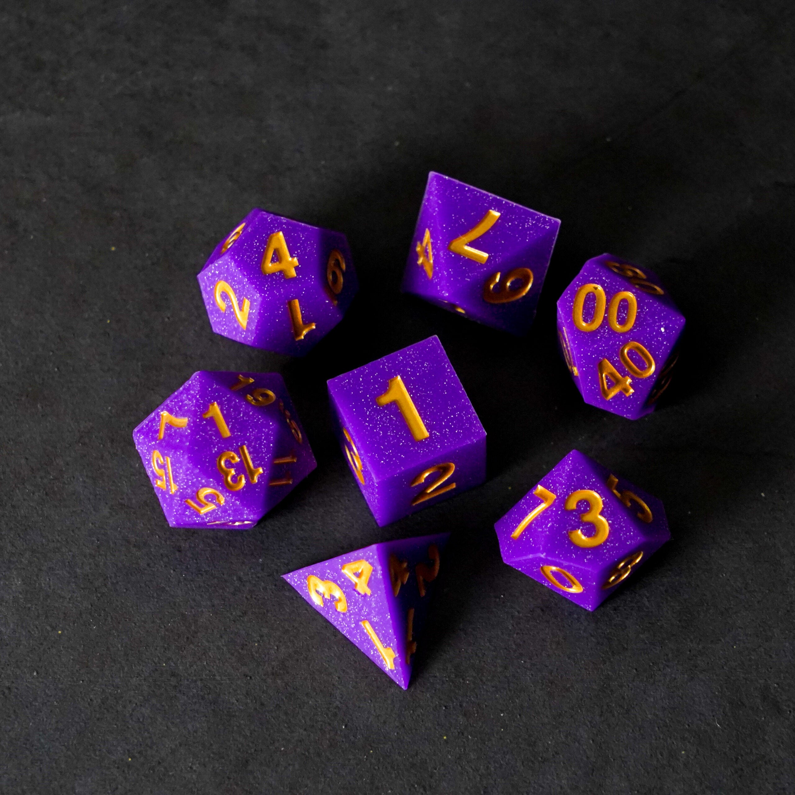 Sharp Edge Silicone Rubber Dice Set: Regal Ricochet