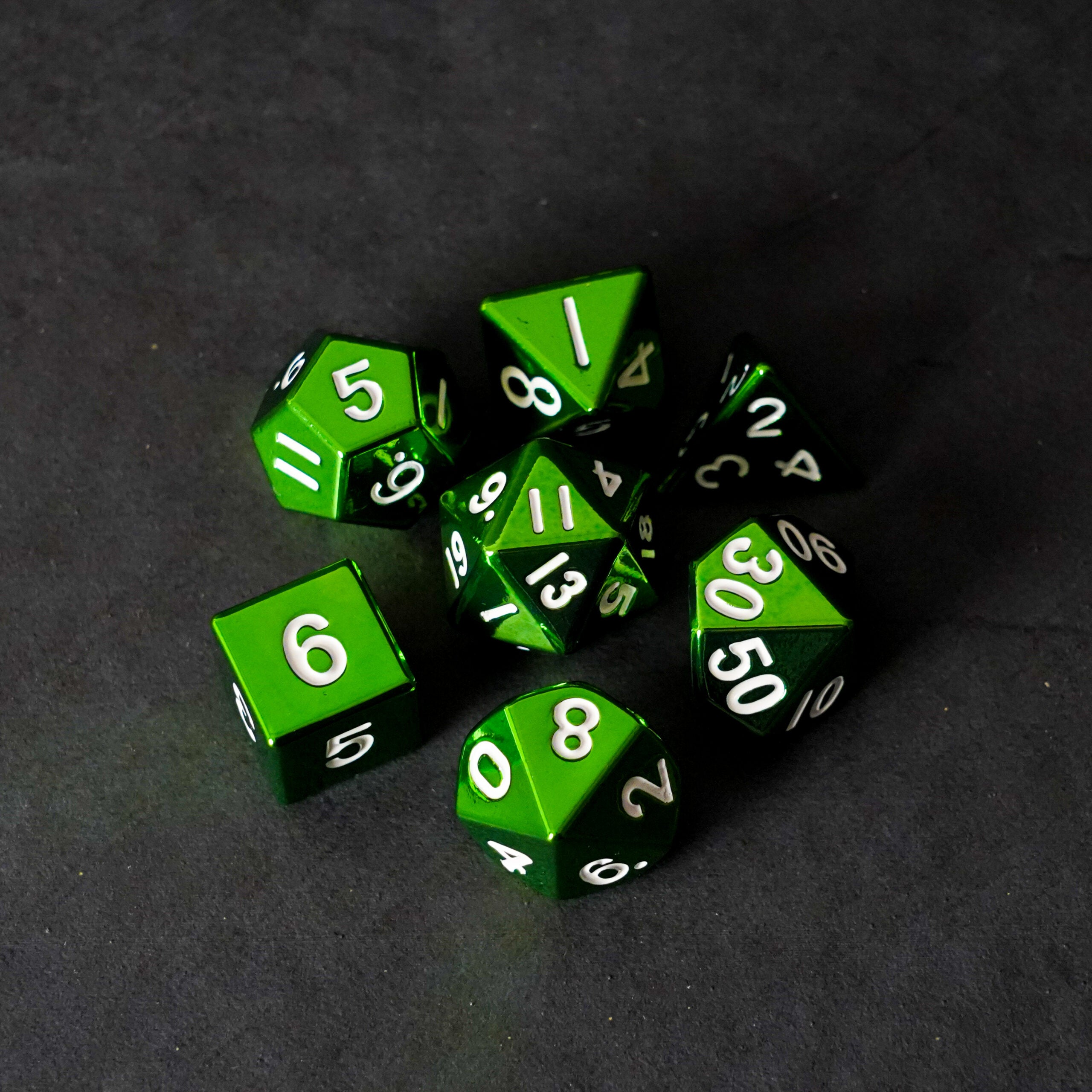 Green 16mm Polyhedral Dice Set