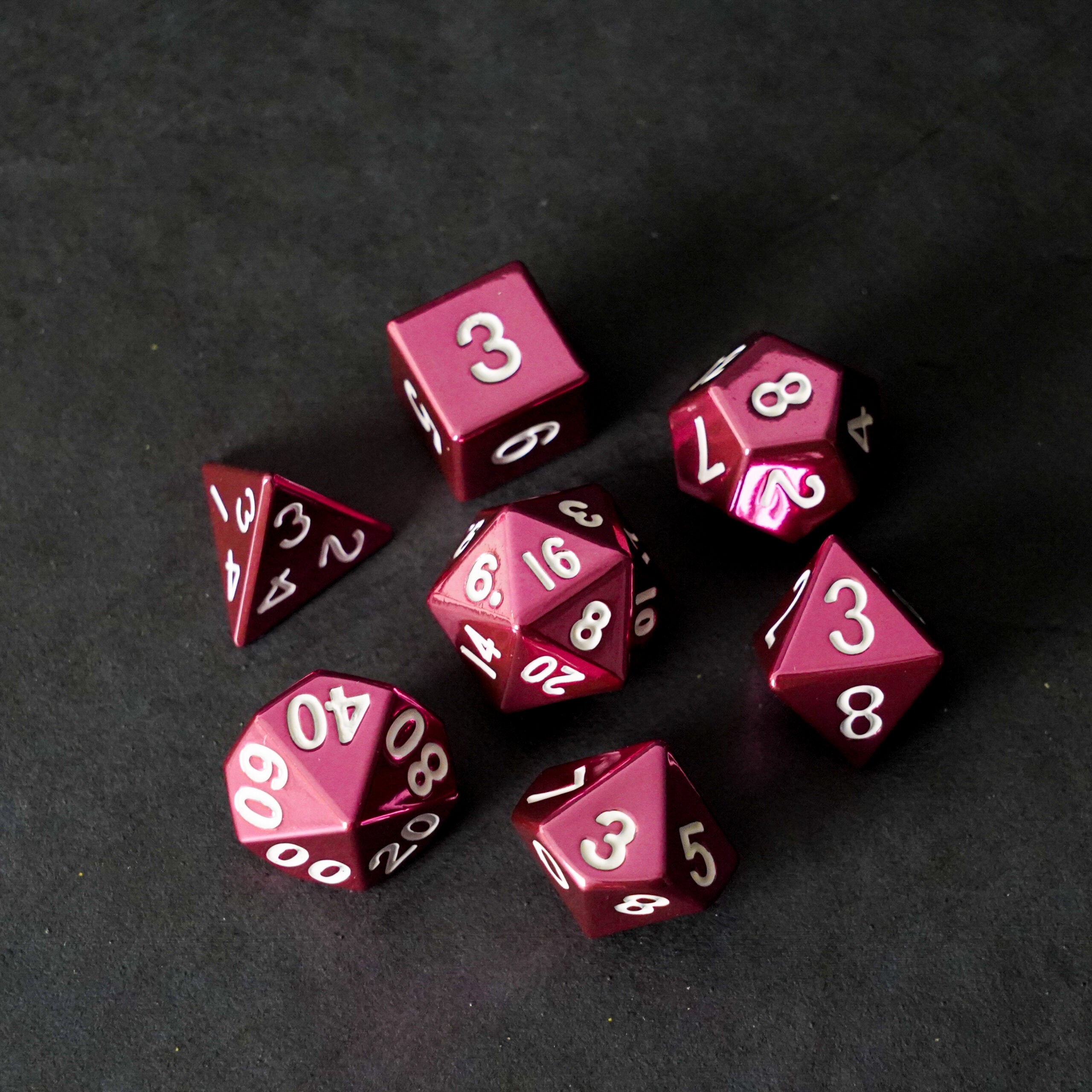 Pink 16mm Polyhedral Dice Set