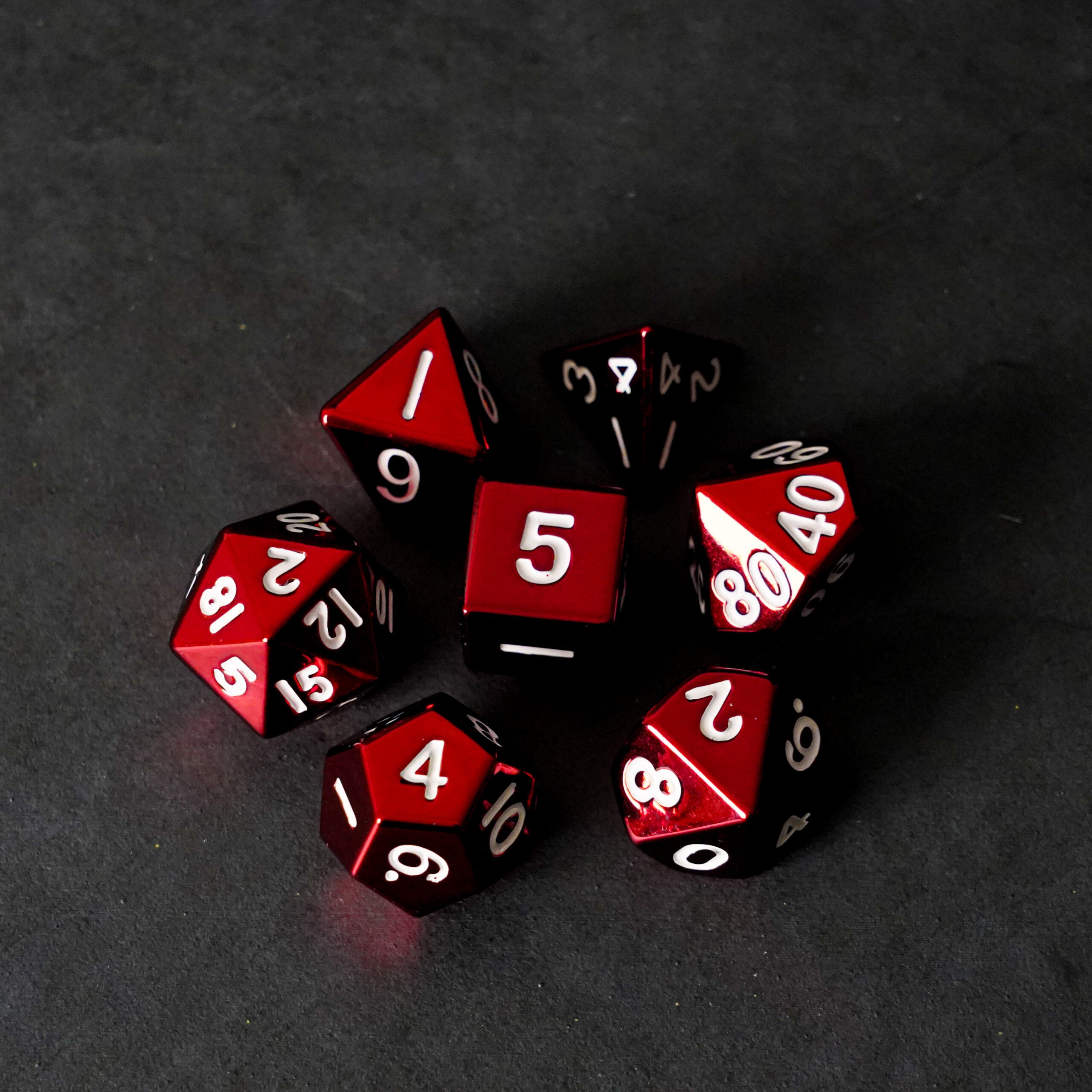 Red 16mm Polyhedral Dice Set