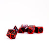 Red with Black Enamel Digital 16mm Polyhedral Dice Set