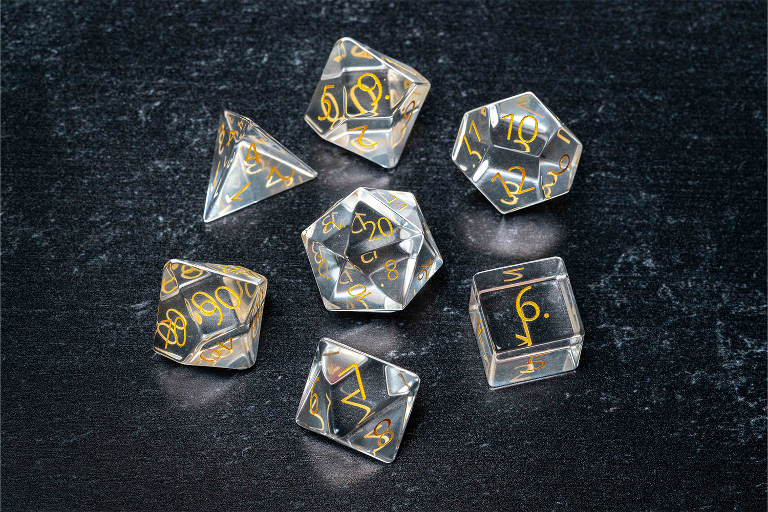 Zircon Glass Birthstone Dice: April- Diamond