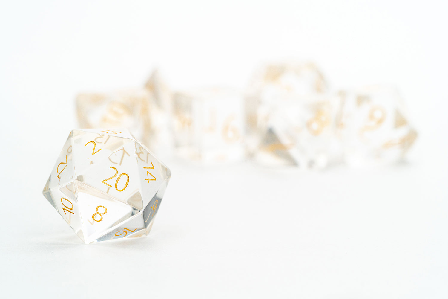 Zircon Glass Birthstone Dice: April- Diamond