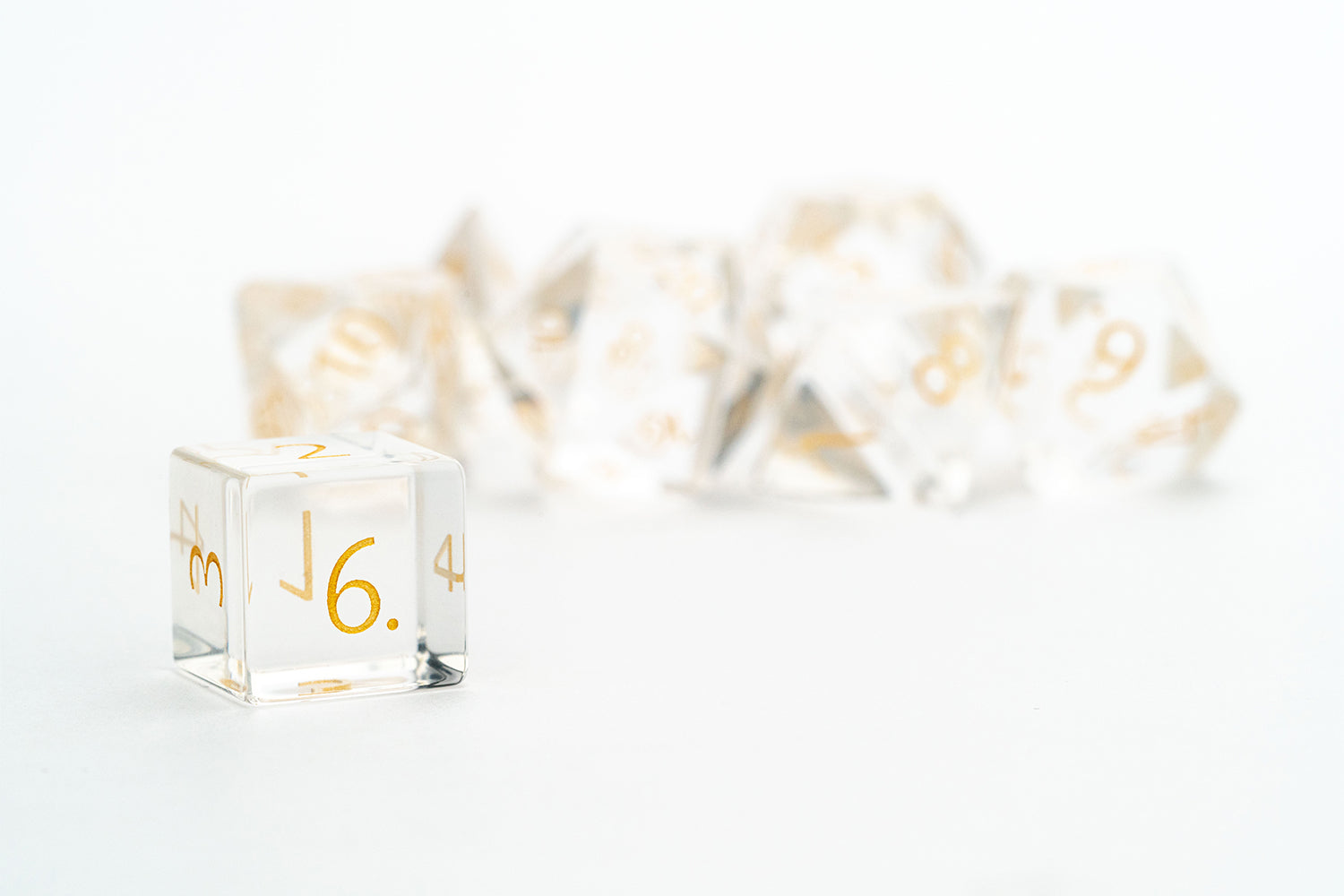 Zircon Glass Birthstone Dice: April- Diamond