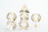 Zircon Glass Birthstone Dice: April- Diamond