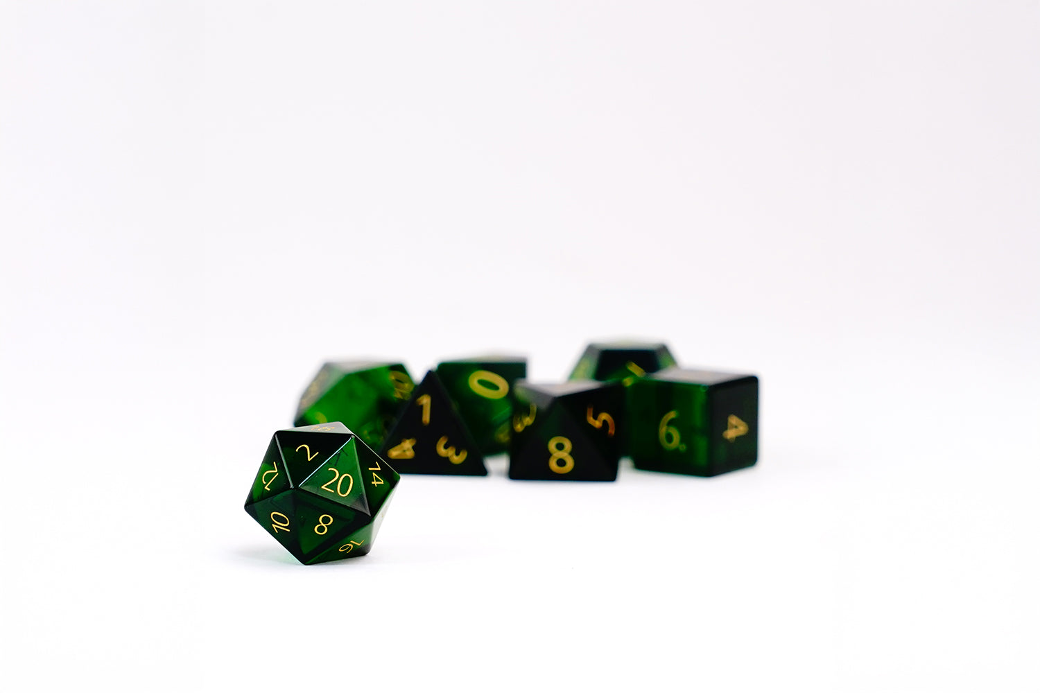 Zircon Glass Birthstone Dice: August- Peridot