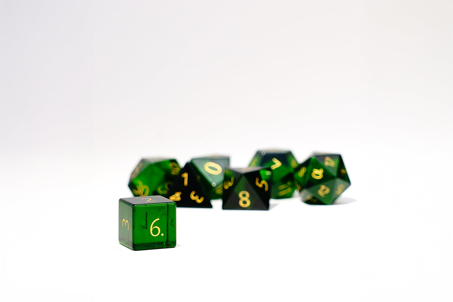 Zircon Glass Birthstone Dice: August- Peridot