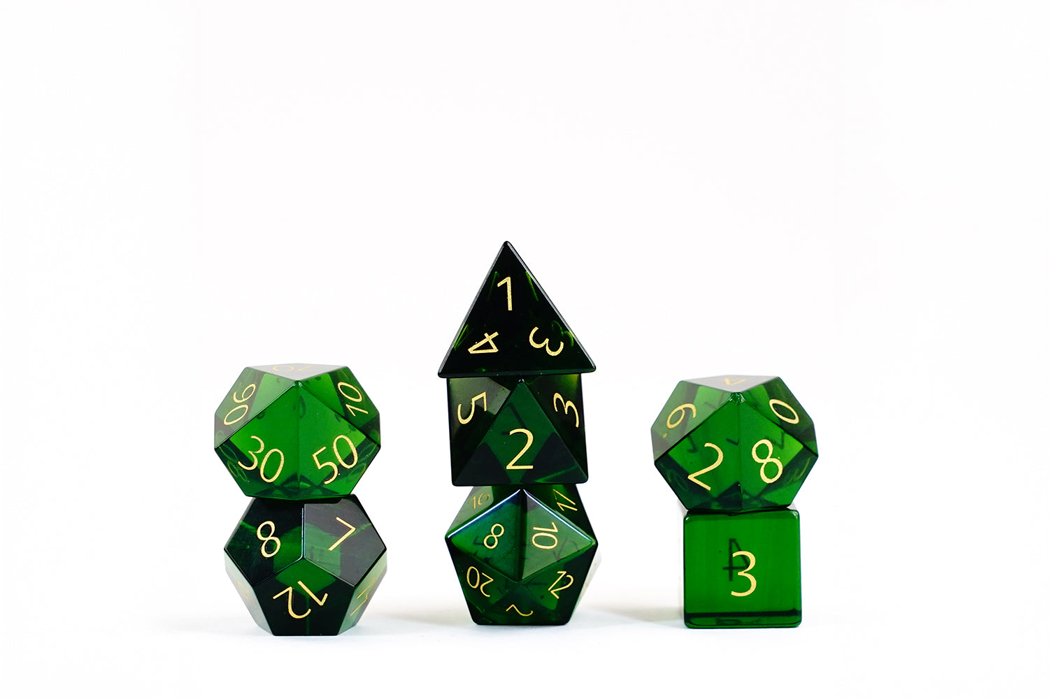 Zircon Glass Birthstone Dice: August- Peridot