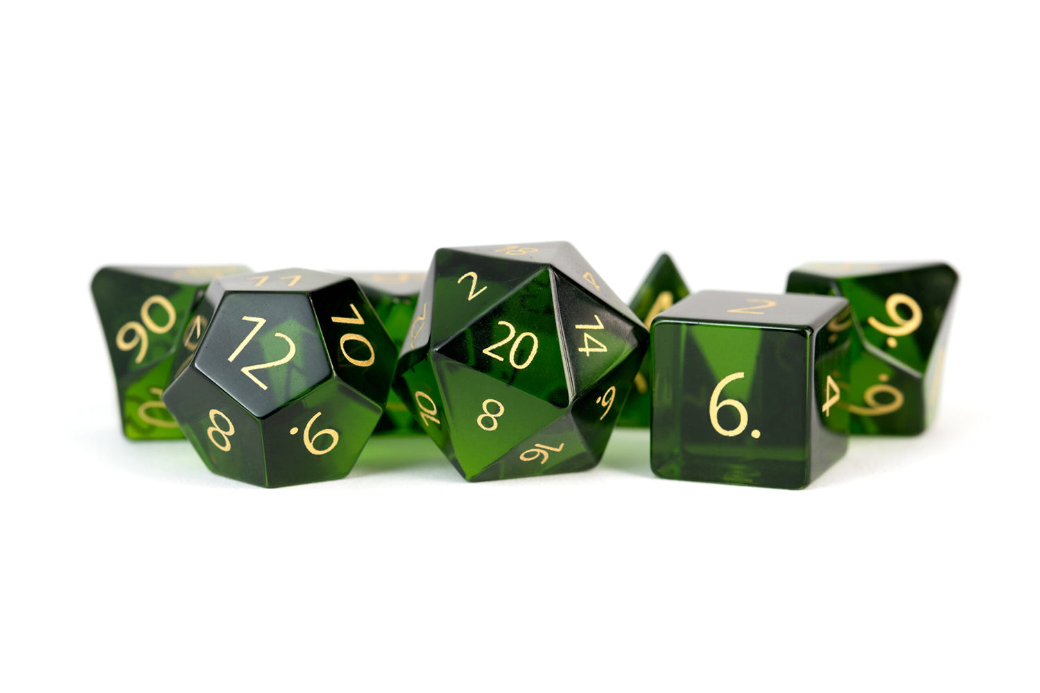 Zircon Glass Birthstone Dice: August- Peridot