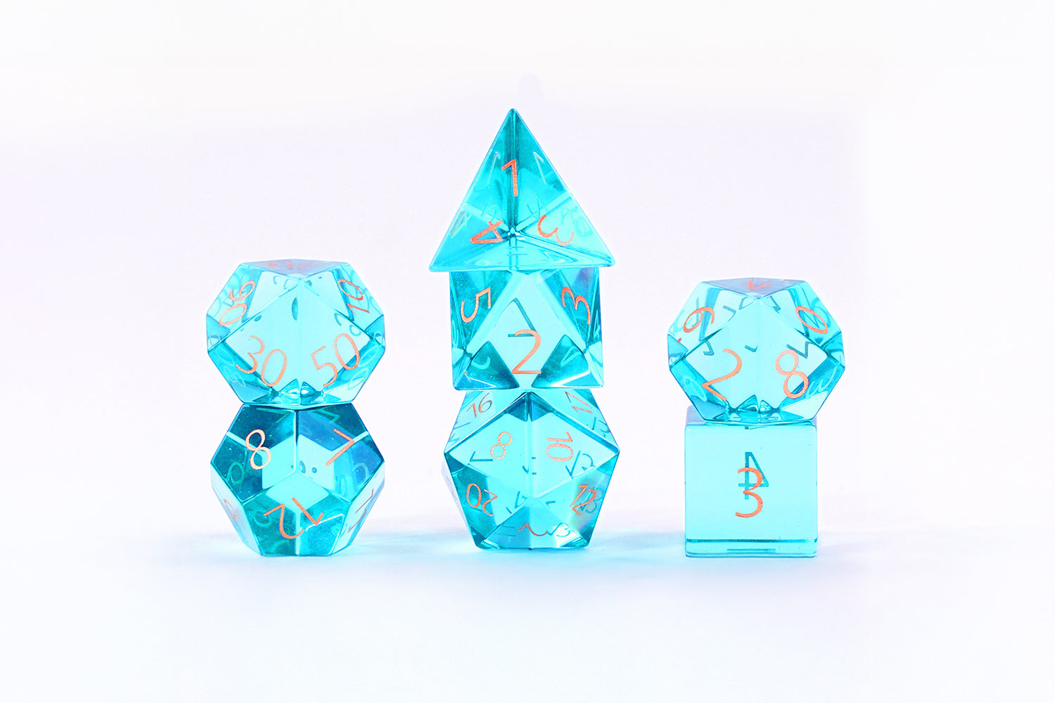 Zircon Glass Birthstone Dice: December- Topaz