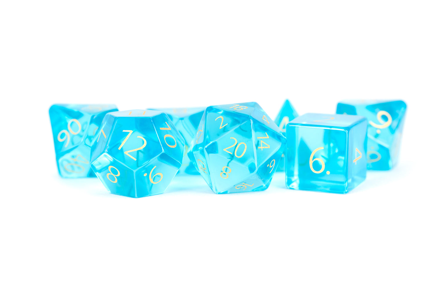 Zircon Glass Birthstone Dice: December- Topaz