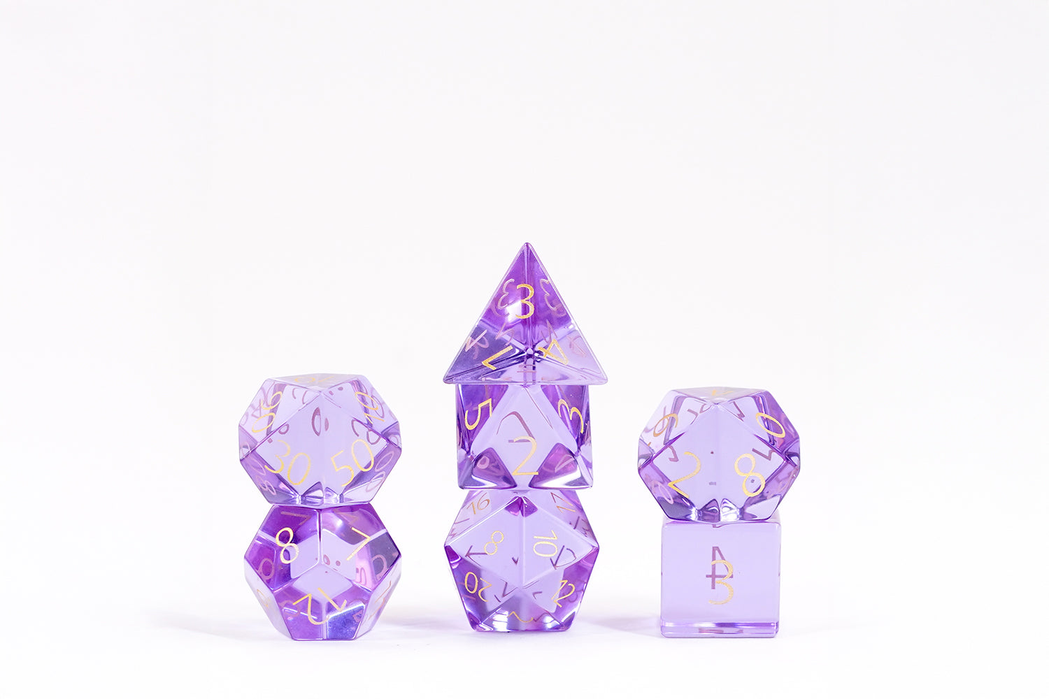 Zircon Glass Birthstone Dice: February- Amethyst