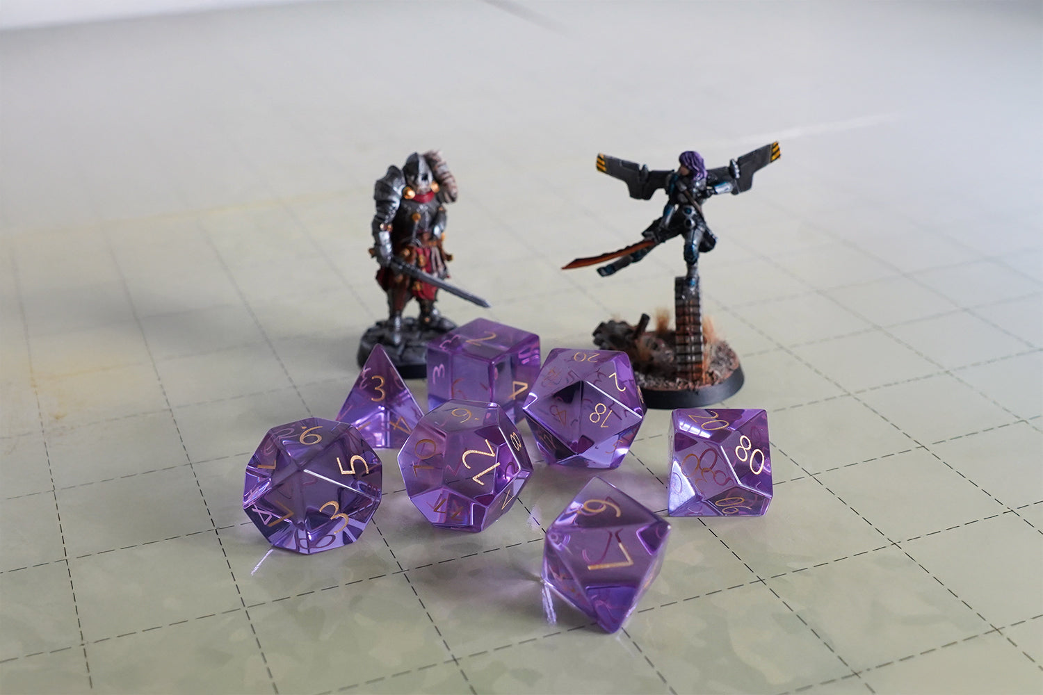 Zircon Glass Birthstone Dice: February- Amethyst