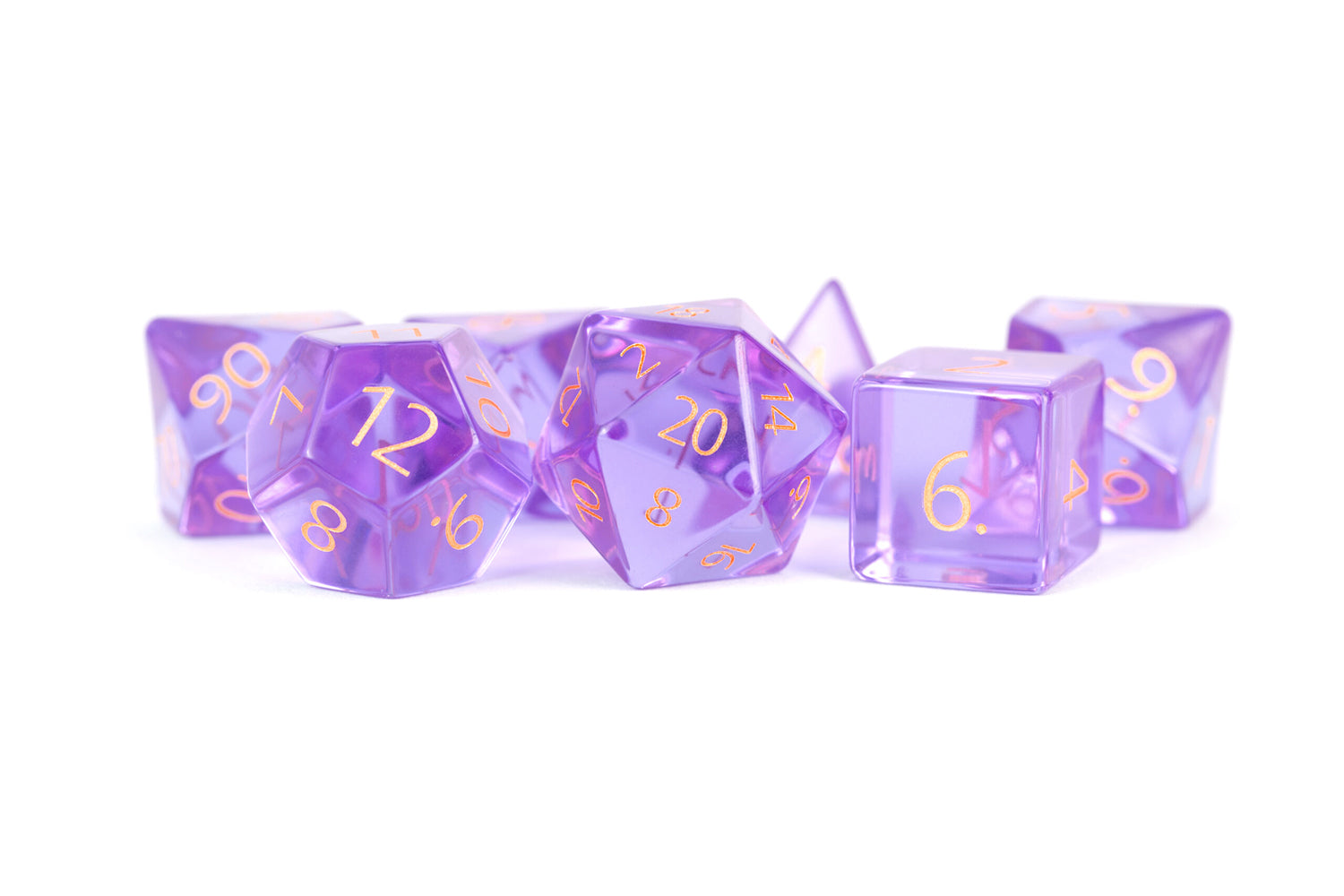 Zircon Glass Birthstone Dice: February- Amethyst