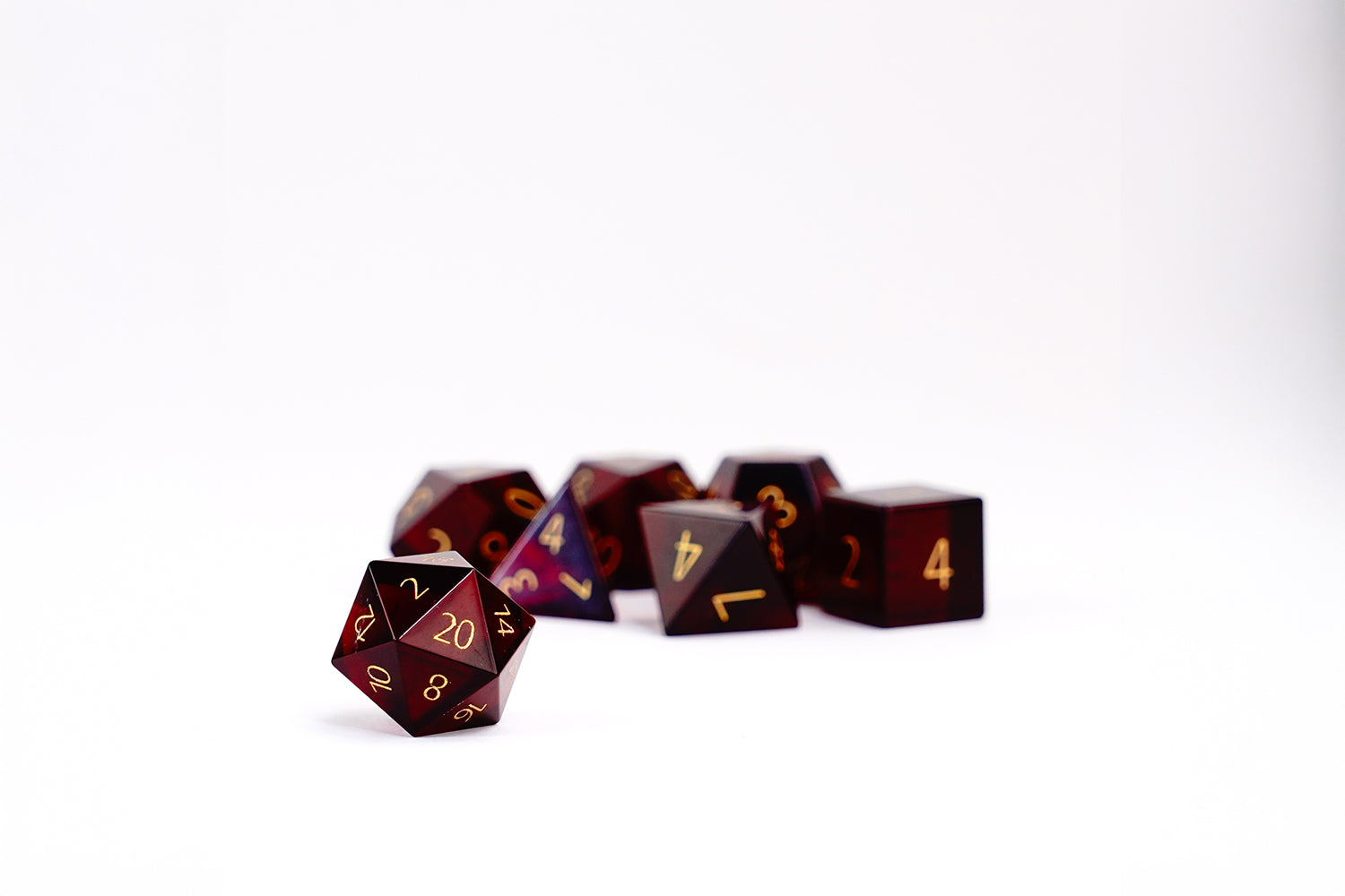 Zircon Glass Birthstone Dice: January- Garnet