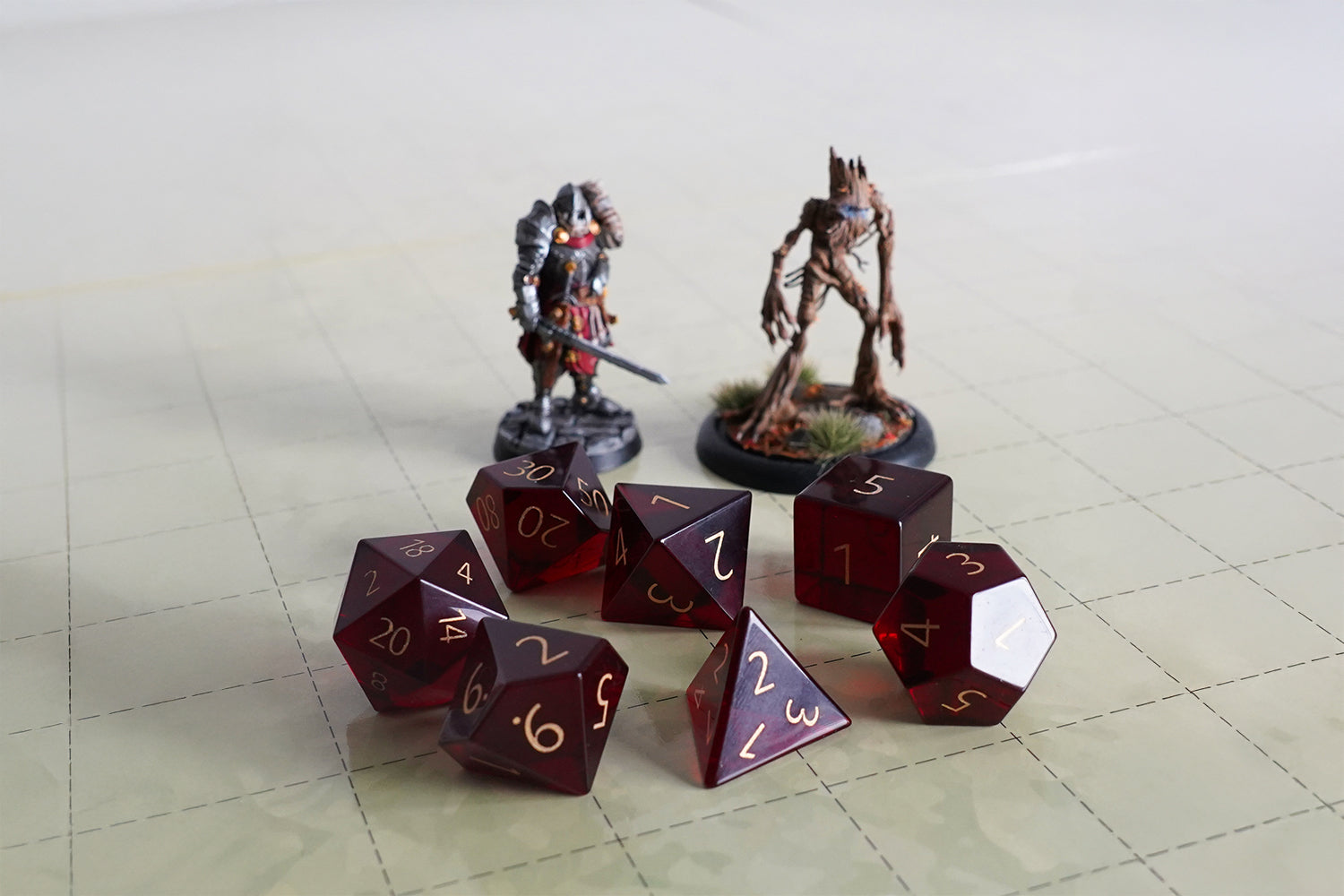 Zircon Glass Birthstone Dice: January- Garnet