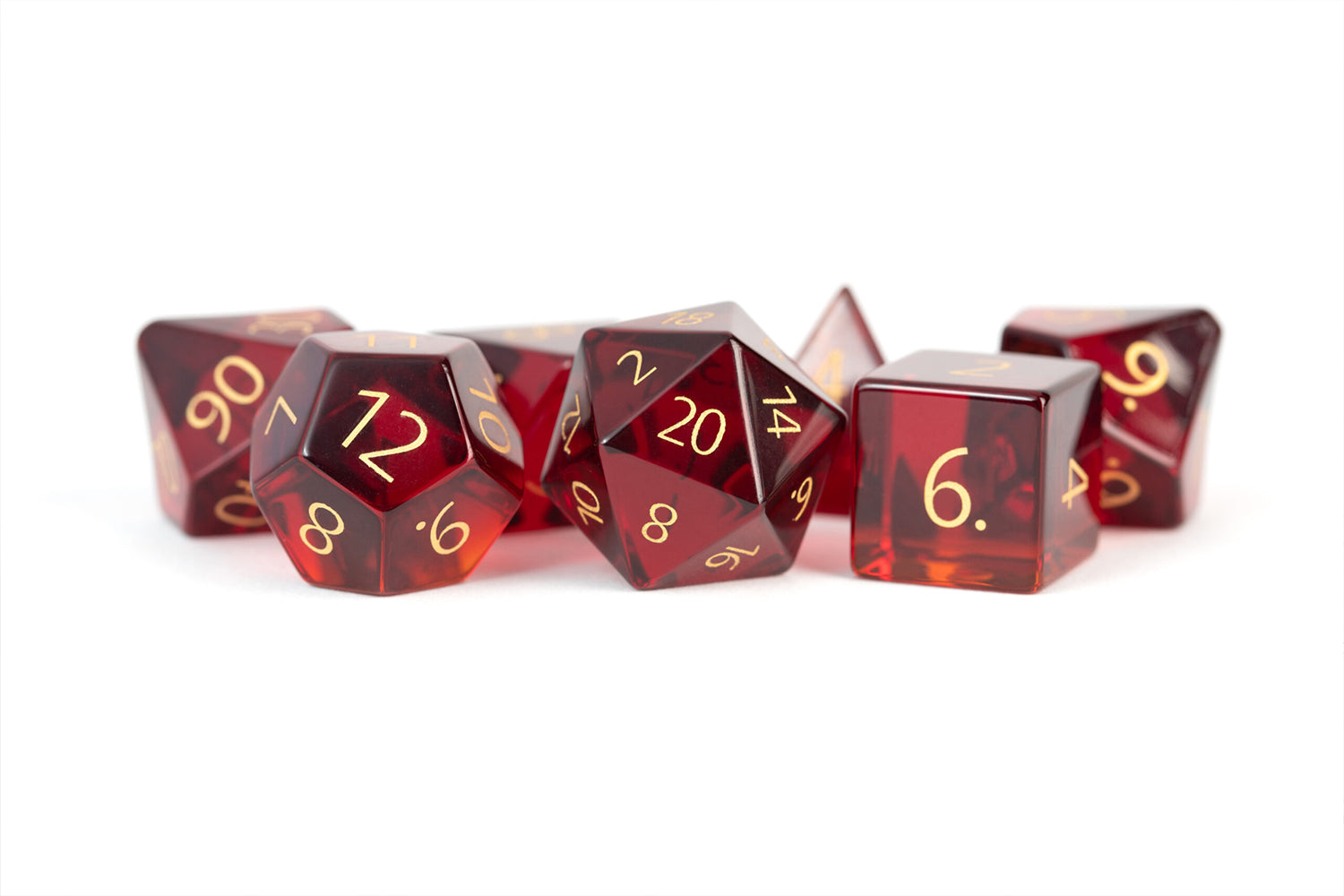 Zircon Glass Birthstone Dice: January- Garnet