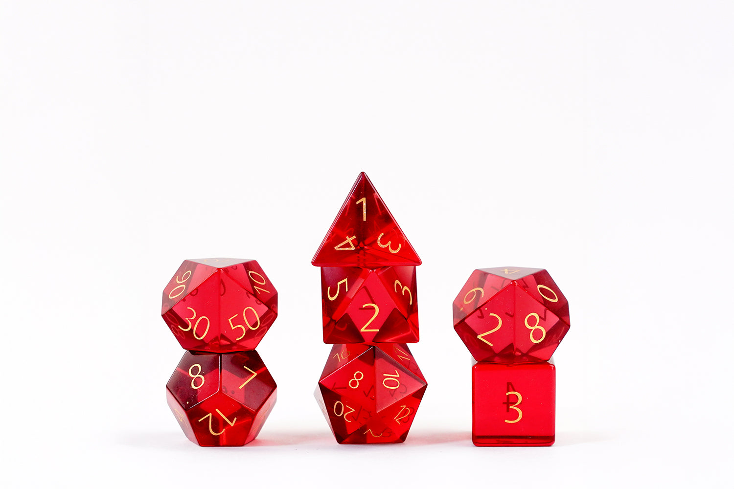 Zircon Glass Birthstone Dice: July- Ruby