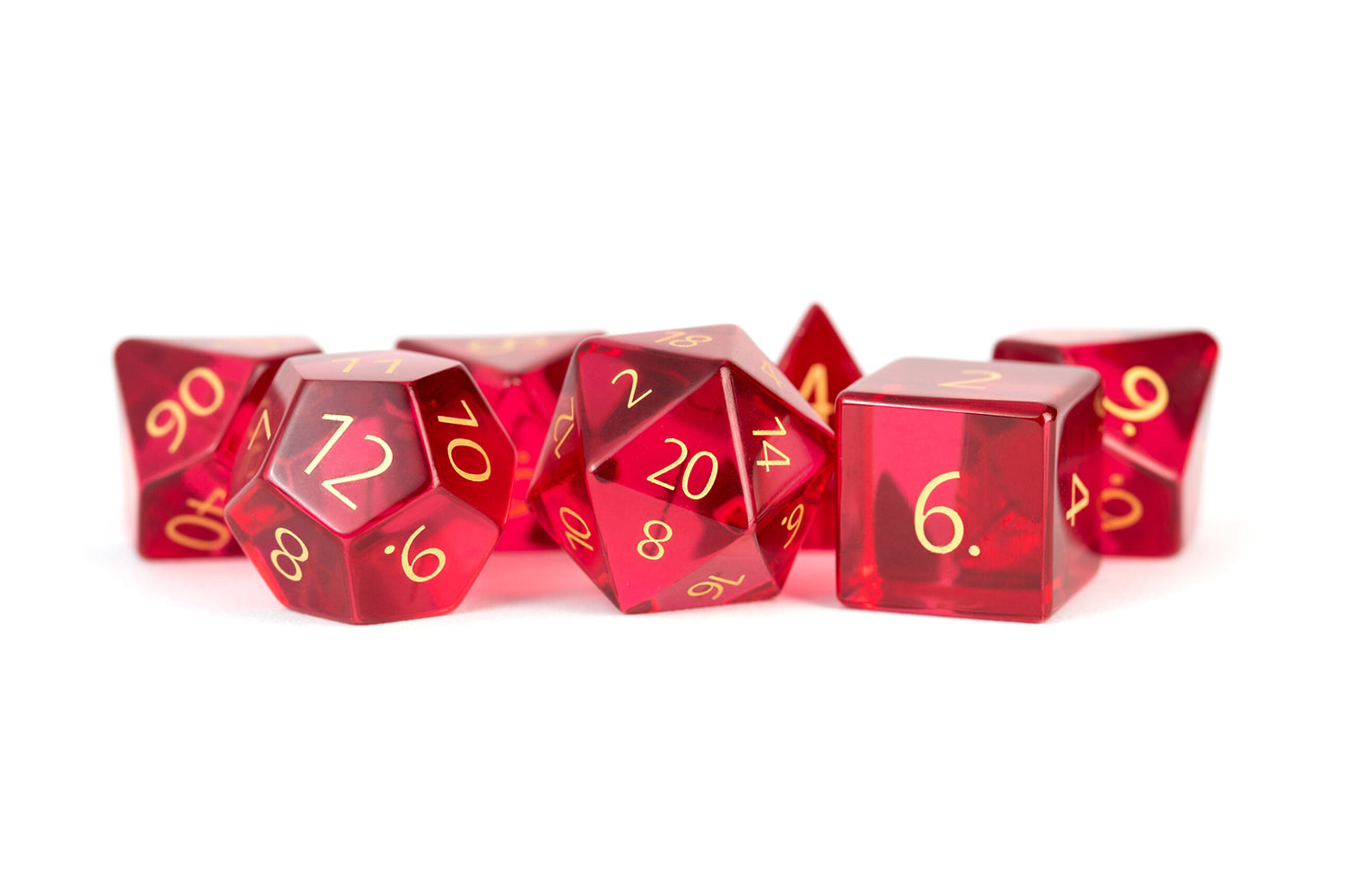 Zircon Glass Birthstone Dice: July- Ruby