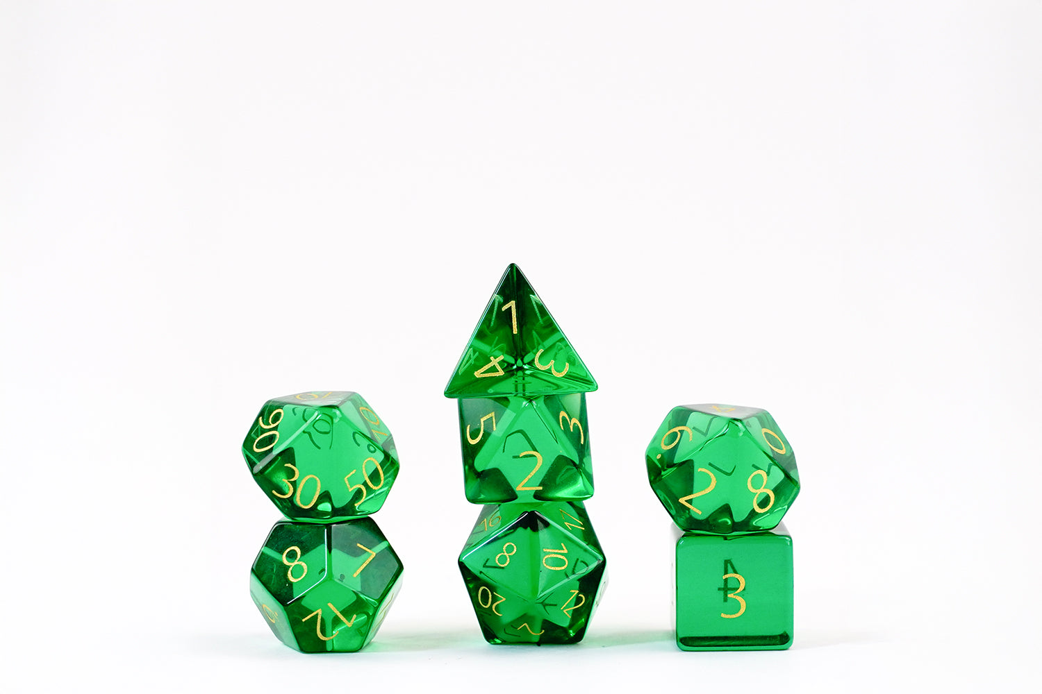 Zircon Glass Birthstone Dice: May- Emerald