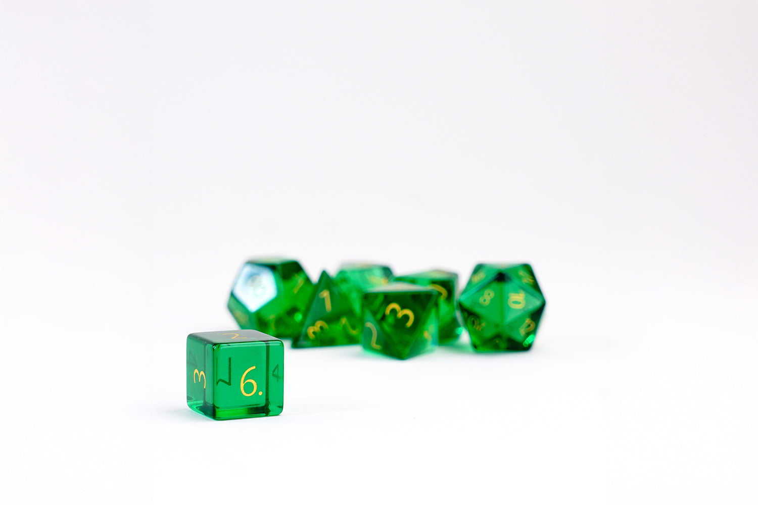 Zircon Glass Birthstone Dice: May- Emerald