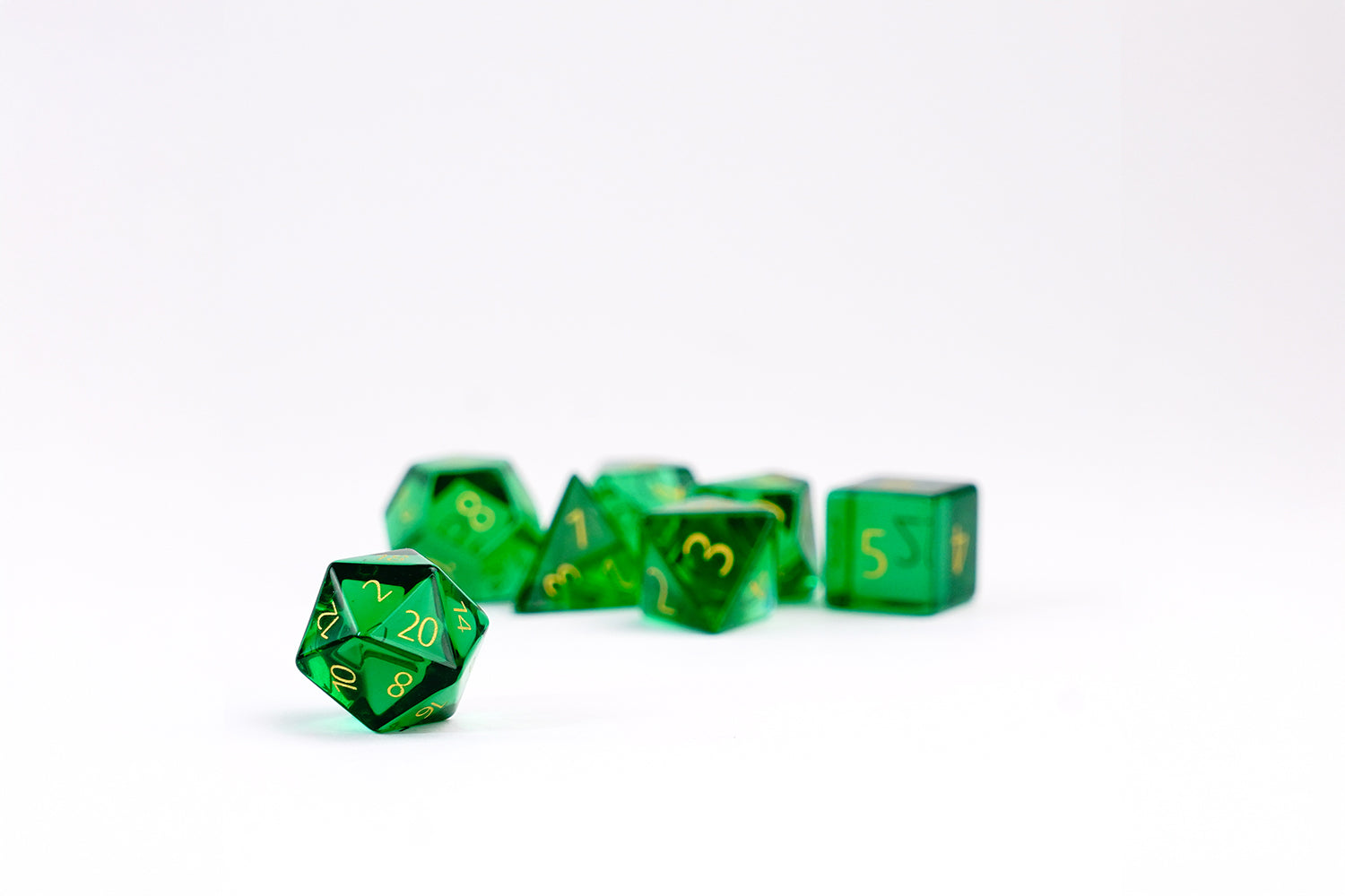 Zircon Glass Birthstone Dice: May- Emerald
