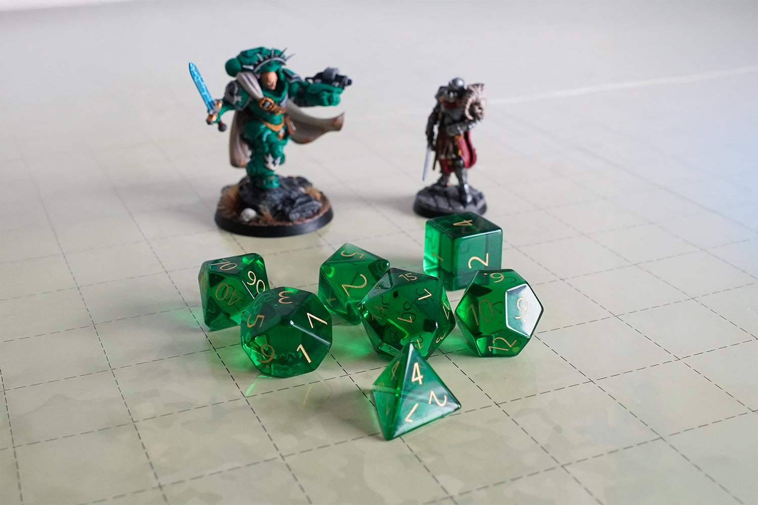Zircon Glass Birthstone Dice: May- Emerald