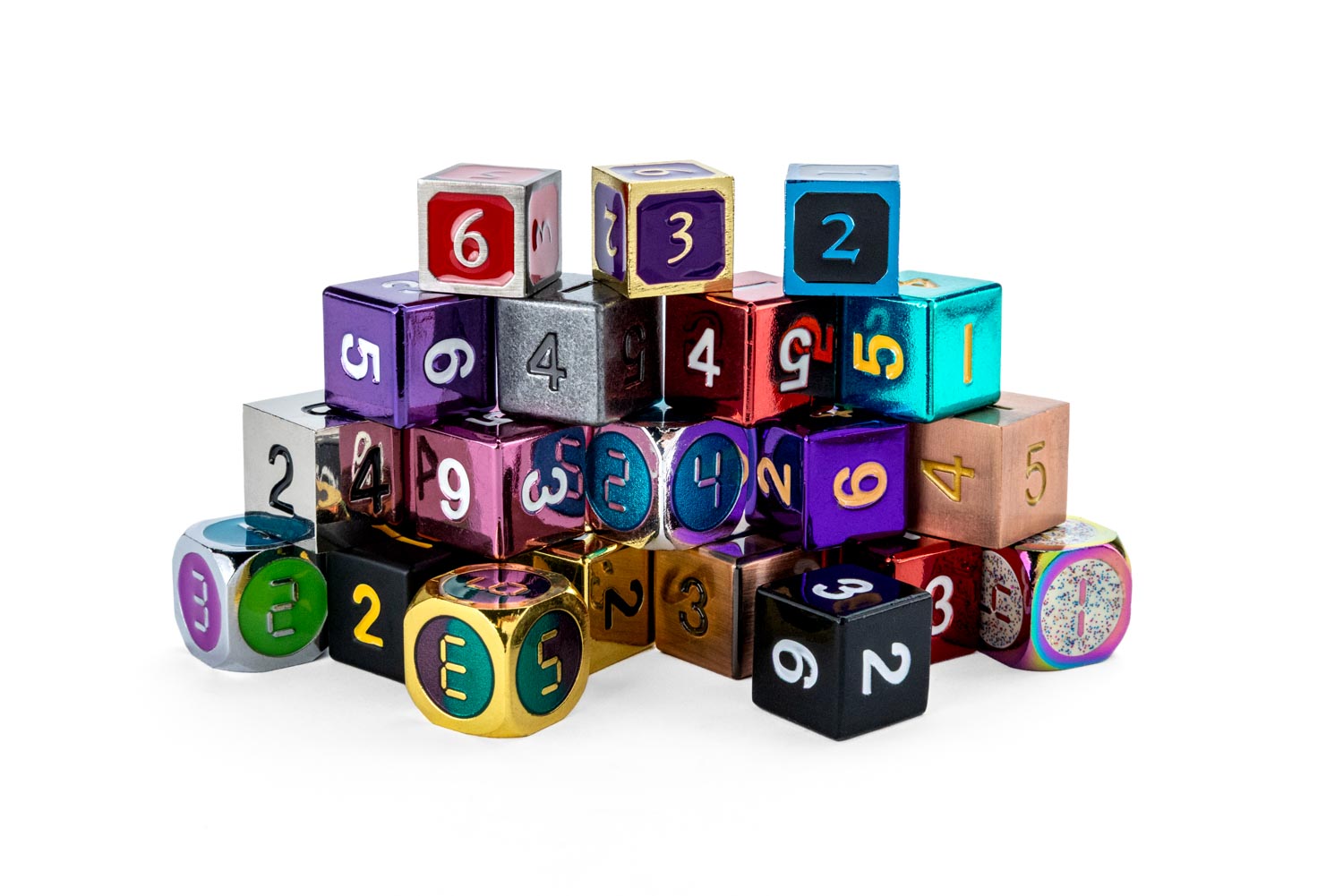 One Pound of Premium Assorted Metal D6's