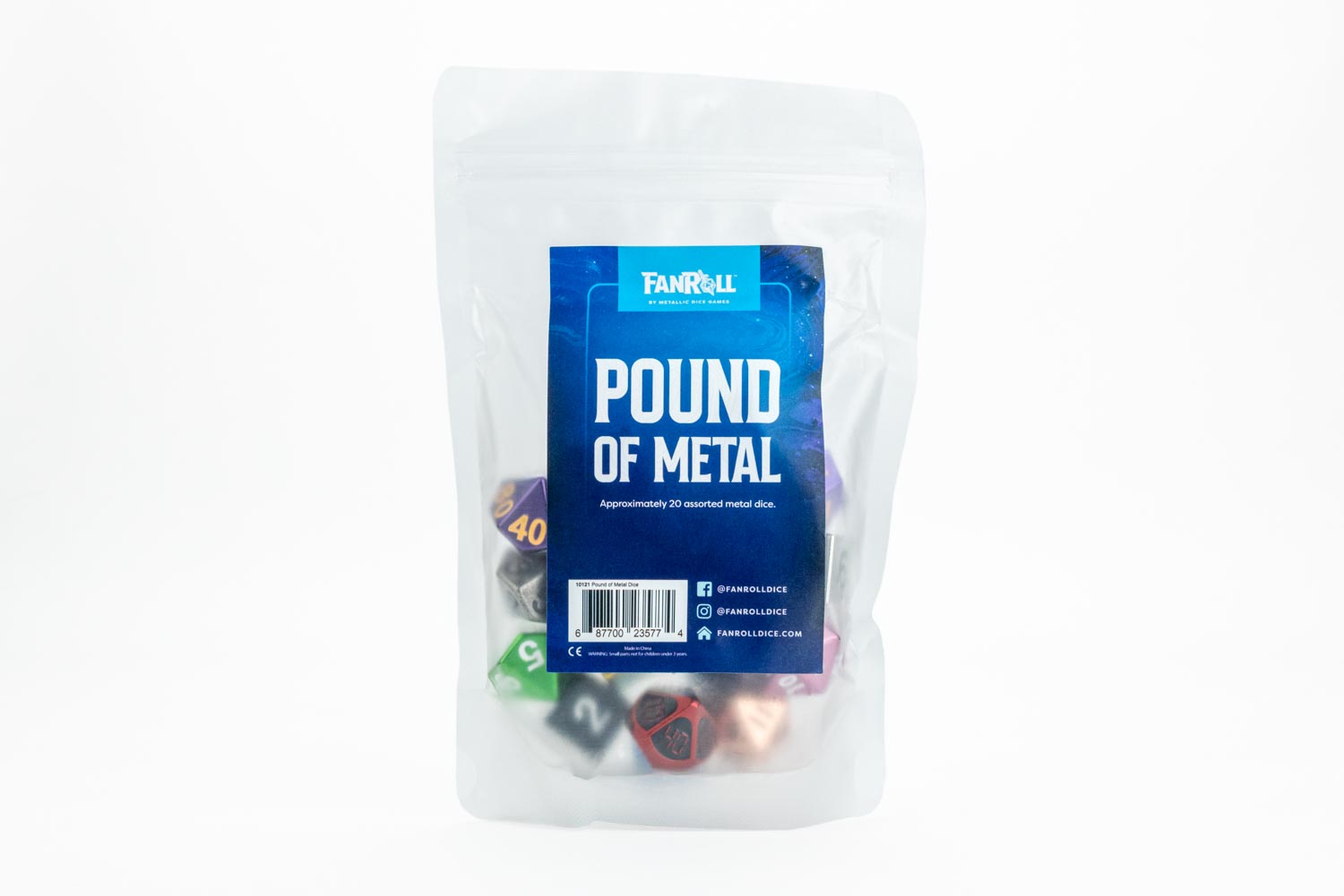 Pound of Assorted Metal Dice