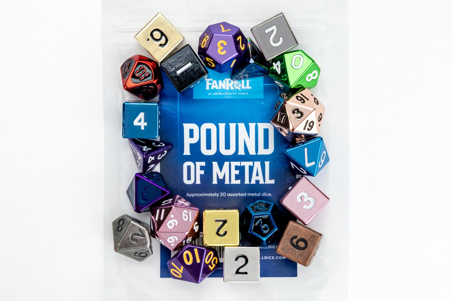 Pound of Assorted Metal Dice
