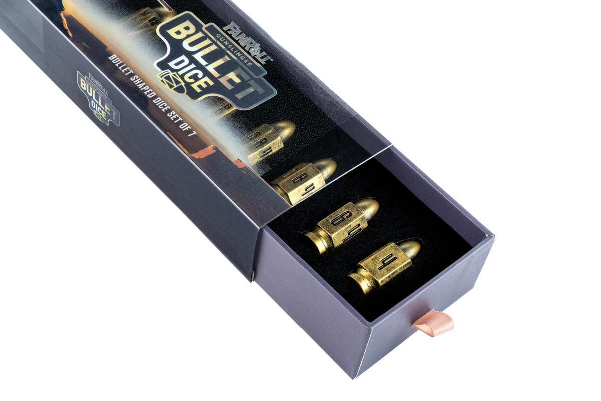 Resin Bullet Poly Dice Set: Gunslinger
