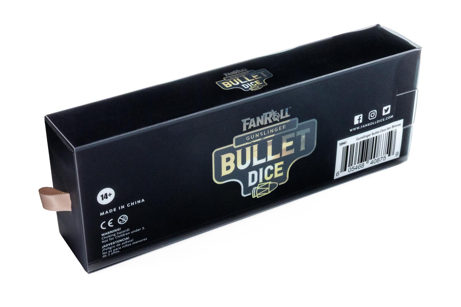 Resin Bullet Poly Dice Set: Gunslinger