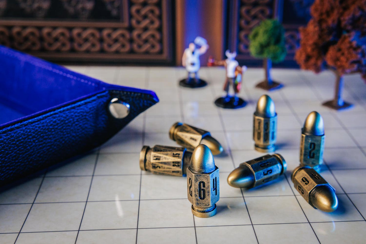 Resin Bullet Poly Dice Set: Gunslinger