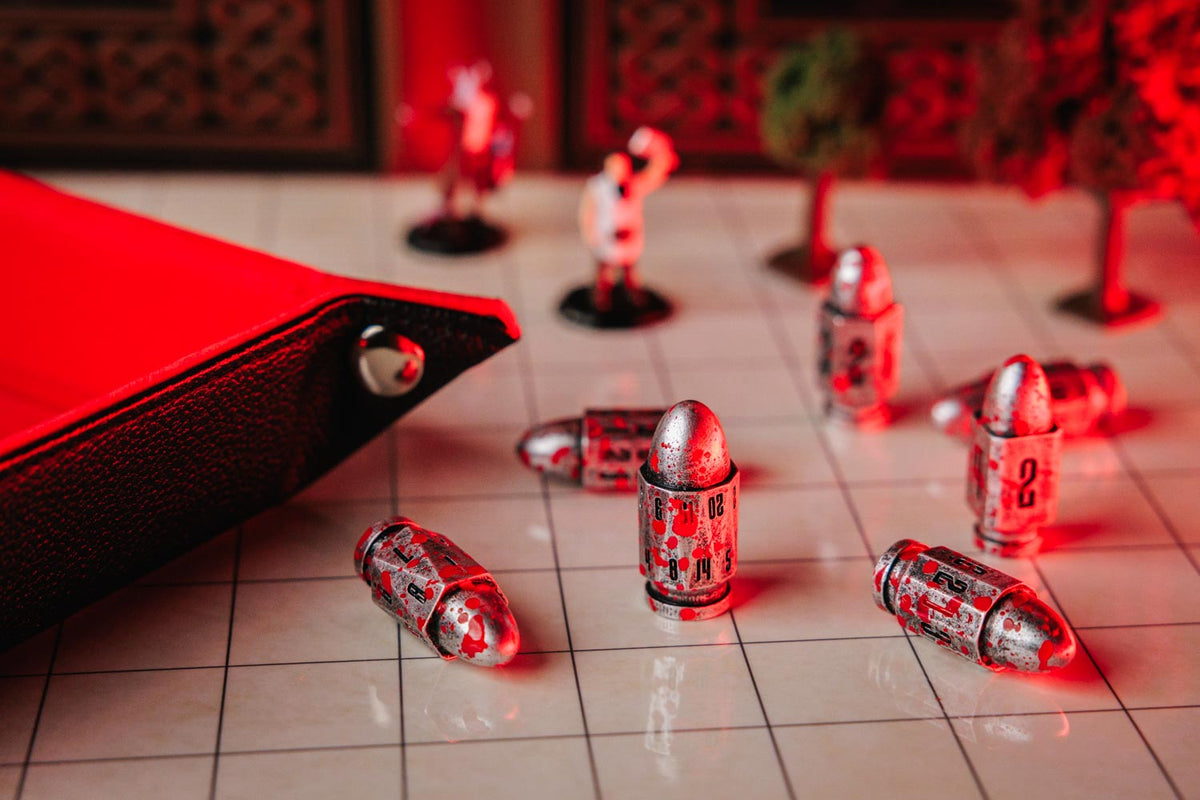 Resin Bullet Poly Dice Set: Vampire Hunter
