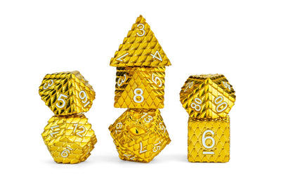 D&D Dragon Scale Metal Dice Set: Gold, image 8