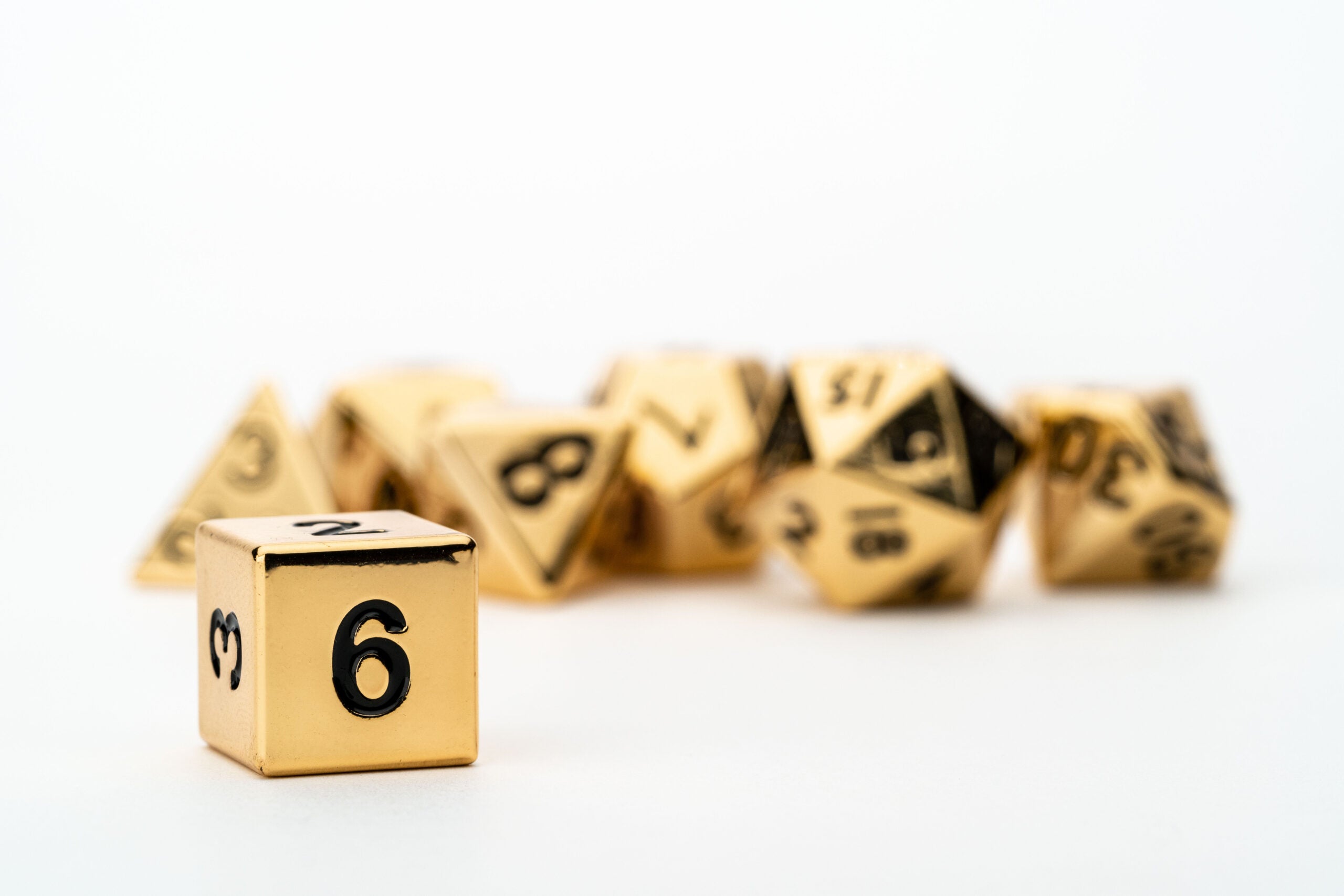 Gold 16mm Polyhedral Dice Set